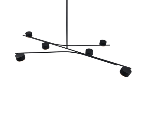 Lámpara de techo colgante Trio Coda LED negro y dorado 2700K 180cm 369000680