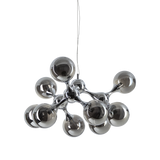 Lámpara colgante Ideal Lux Nodi cromo cristal 9 luces 252W Ø80cm 370002