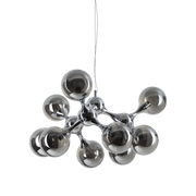 Lámpara colgante Ideal Lux Nodi cromo cristal 9 luces Ø80cm 370002