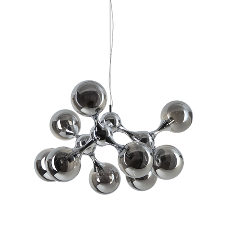 Lámpara colgante Ideal Lux Nodi cromo cristal 9 luces 252W Ø80cm 370002