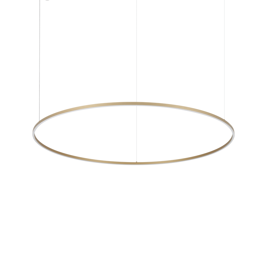 Lámpara colgante Ideal Lux Oracle Slim latón LED 81W Ø150cm 370569