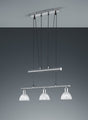 Lámpara de techo colgante Trio Levisto LED níquel mate 3000K regulable 160cm 371