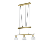 Lámpara de techo colgante Trio Levisto LED latón mate 3000K regulable 160cm 3