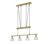 Lámpara de techo colgante Trio Levisto 4 luces bronce mate 3000K 160cm 371010408