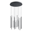 Lámpara colgante Ideal Lux Look negro cristal LED 16 luces 31W Ø70cm 371146