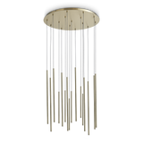 Lámpara colgante Ideal Lux Look latón cristal LED 16 luces 31W Ø70cm 371153