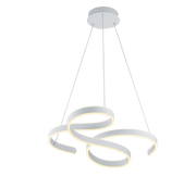 Trio Francis Lámpara colgante LED de metal blanco mate 371310131