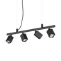 Lámpara colgante Ideal Lux Dynamite 4 luces 112W 76cm cuadrada negro — ref. 371382 (1)