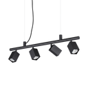 Lámpara colgante Ideal Lux Dynamite 4 luces 112W 76cm cuadrada negro — ref. 371382 (1)