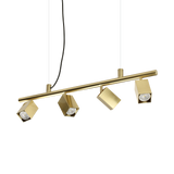 Lámpara colgante Ideal Lux Dynamite latón 4 luces 112W Ø76cm 371399