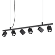 Lámpara colgante Ideal Lux Dynamite negro 6 luces 168W Ø115,5cm 371412