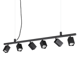 Lámpara colgante Ideal Lux Dynamite negro 6 luces 168W Ø115,5cm 371412