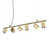 Lámpara colgante Ideal Lux Dynamite latón 6 luces 168W Ø115,5cm 371429