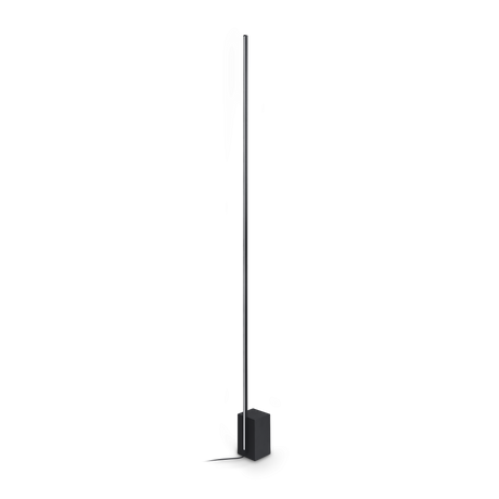 Lámpara de pie Ideal Lux Essence negro cristal LED 24W 3000K regulable 160,5cm 371771