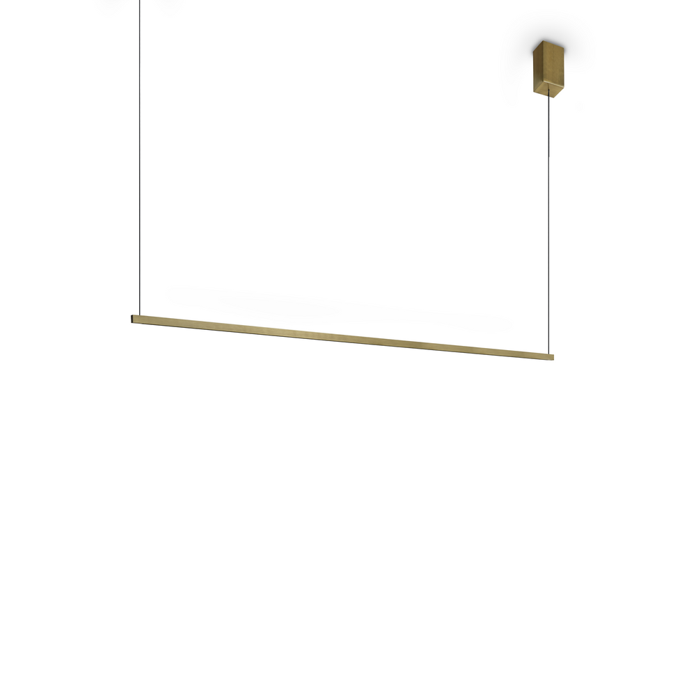 Lámpara colgante Ideal Lux Essence LED 19W 3000K 115cm cuadrada latón — ref. 371856 (1)