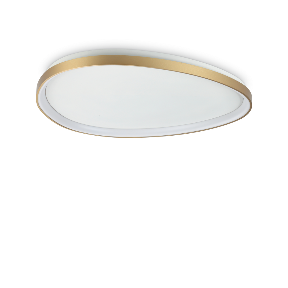 Plafón de techo Ideal Lux Gemini latón LED 42W Ø81cm 372112