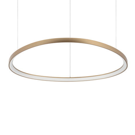 Lámpara colgante Ideal Lux Gemini LED 78W 105cm 4000K latón — ref. 372235 (1)