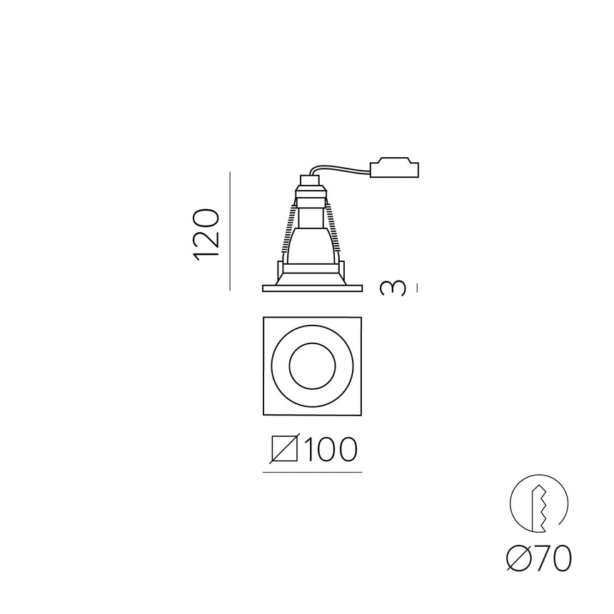 ACB Waka Empotrable 3725/10 Blanco Texturado, LED GU10 8W, I P37251B