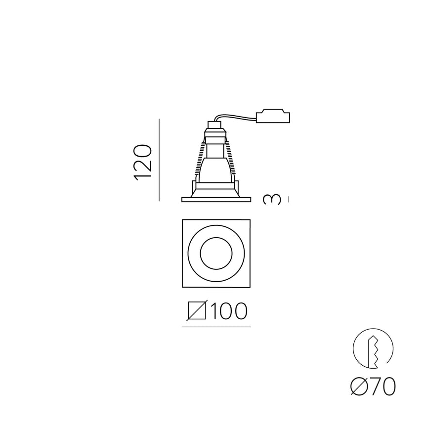 ACB Waka Empotrable 3725/10 Blanco Texturado, LED GU10 8W, CL.II