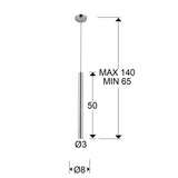 Schuller Varas Lámpara de techo colgante cromo 1L 373084