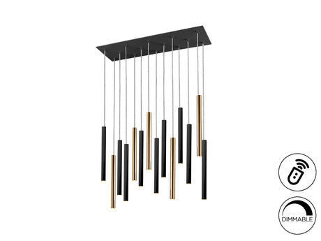 Lámpara de techo colgante Schuller Varas grande oro bri - ambiente