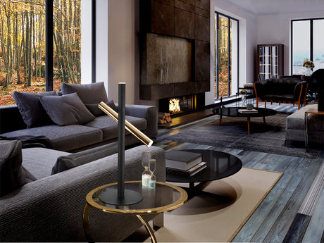 Lámpara de sobremesa Schuller Varas LED 2 luces negro y