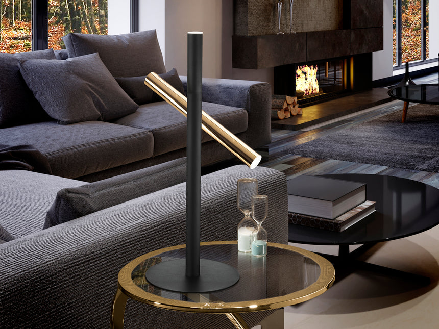 Lámpara de sobremesa Schuller Varas LED 2 luces negro y - vista 4