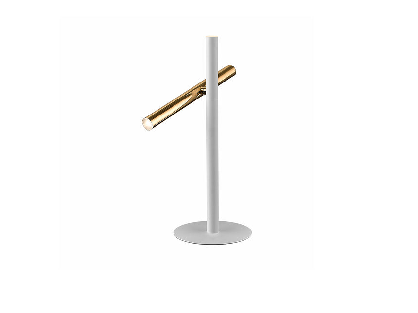 Schuller Varas Sobremesa grande oro y blanco 2 luces 37 - vista 3