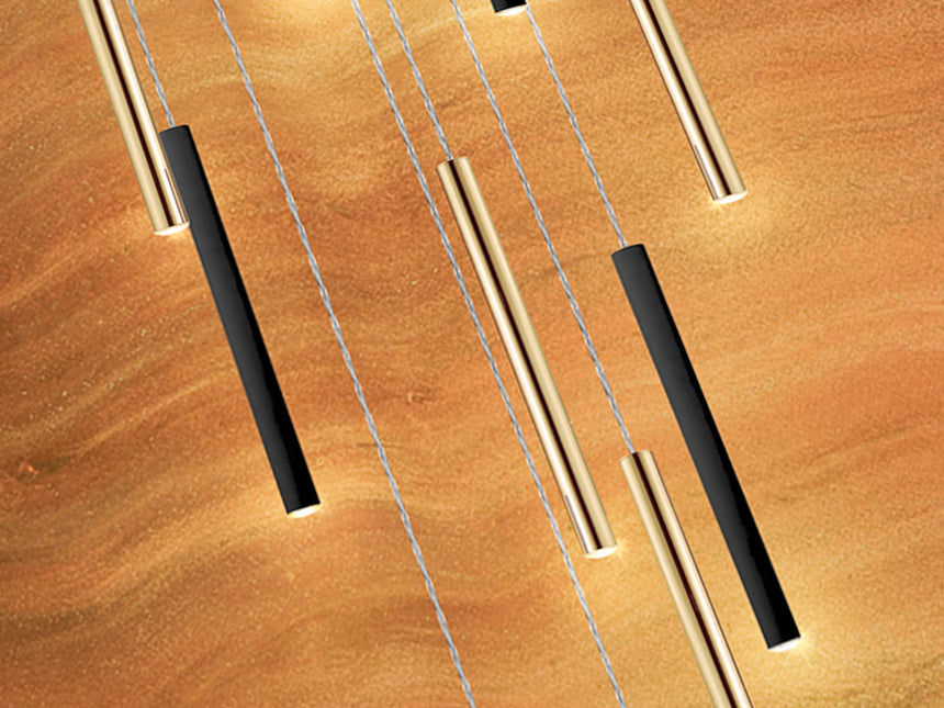 Lámpara de techo colgante Schuller Varas grande 25 luce - ambiente