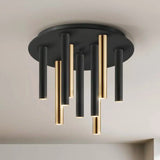 Schuller Varas Plafón oro y negro 9 luces 374088