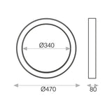 ACB Aliso Plafón negro LED Slide switch Casambi P3742071NCA