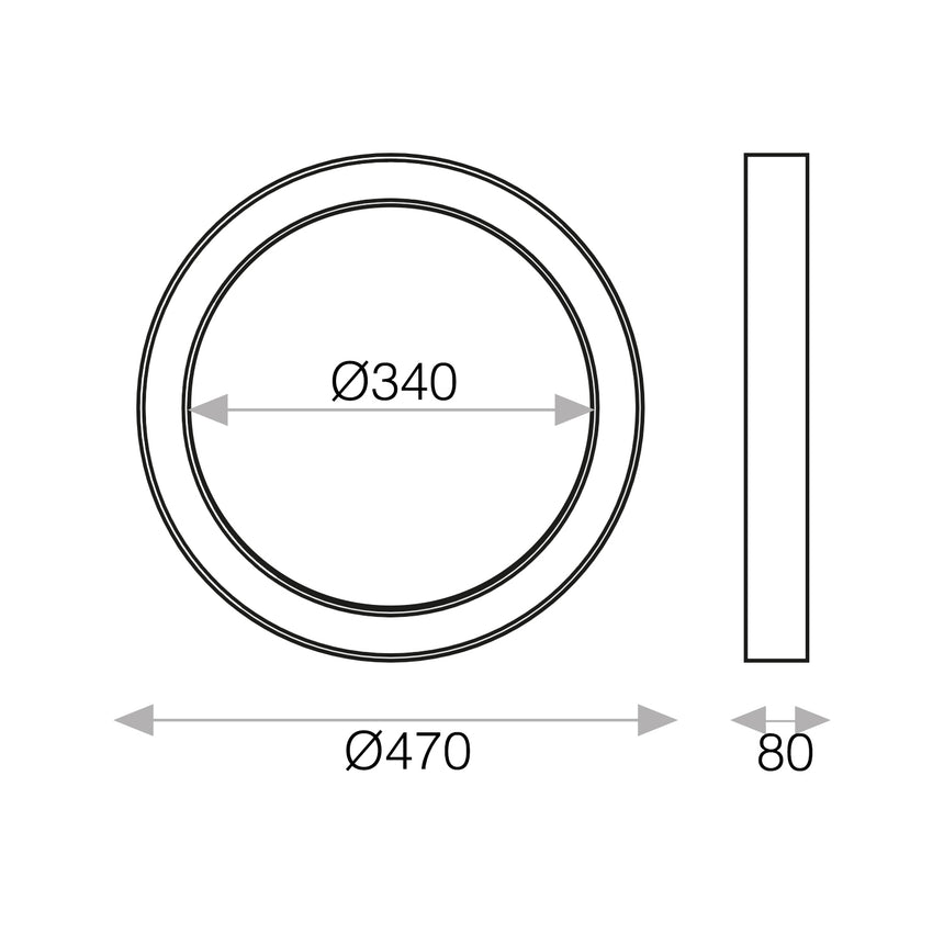 ACB Aliso Plafón negro LED Slide Switch P3742071N