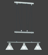 Lámpara de techo colgante Trio Stamina LED níquel mate 2700K 180cm 3751031-07