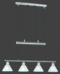 Lámpara de techo colgante Trio Stamina LED níquel mate 2700K 180cm 3751041-07