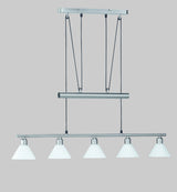 Lámpara de techo colgante Trio Stamina LED níquel mate 2700K 180cm 3751051-07