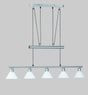Lámpara de techo colgante Trio Stamina LED níquel mate 2700K 180cm 3751051-07