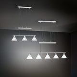 Lámpara de techo colgante Trio Stamina LED níquel mate 2700K 180cm 3751051-07