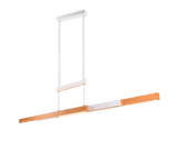 Lámpara de techo colgante Trio Trajan LED blanco mate táctil CCT 150cm 375390531