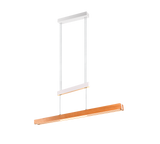 Lámpara de techo colgante Trio Trajan LED blanco mate táctil CCT 150cm 375390531