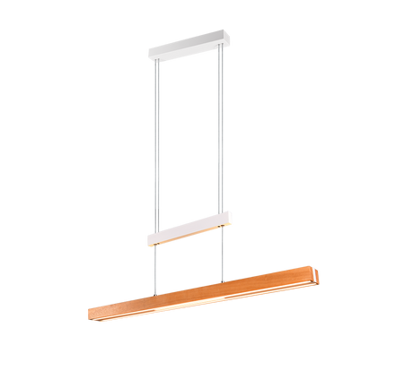 Lámpara de techo colgante Trio Trajan LED blanco mate táctil CCT 150cm 375390531