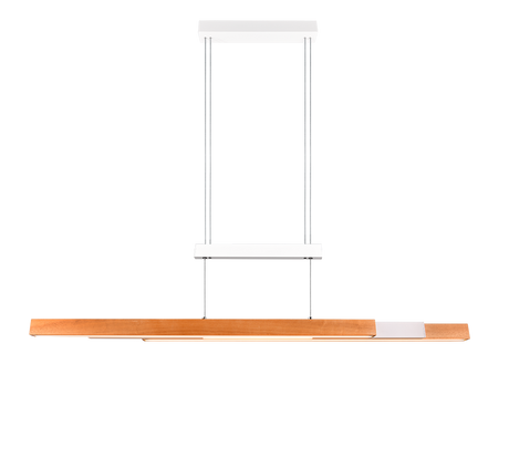 Lámpara de techo colgante Trio Trajan LED blanco mate táctil CCT 150cm 375390531