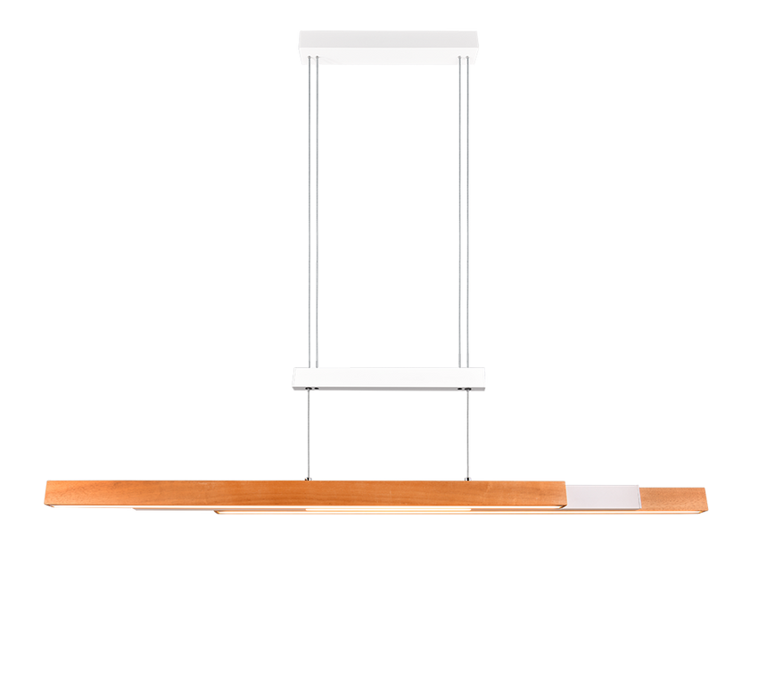 Lámpara de techo colgante Trio Trajan LED blanco mate táctil CCT 150cm 375390531