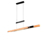 Trio Trajan Lámpara de techo colgante LED negro madera 375390532