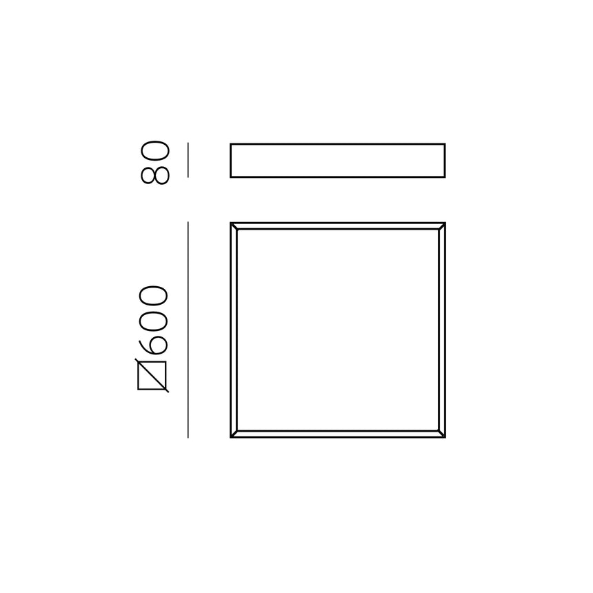 ACB Munich Plafón 3759/60 Negro texturado, LED 52W 3000K 3967lm, CRI90 CL.I, LED integrado, Casambi