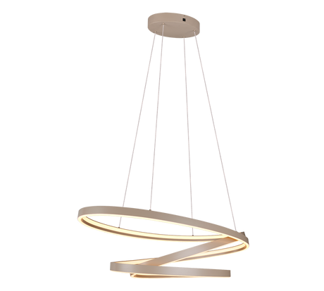 Lámpara de techo colgante Trio Ciola LED gris pardo 2000-4000K 150cm 100W 377210141