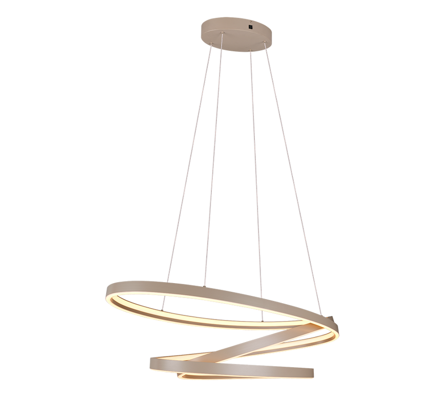 Lámpara de techo colgante Trio Ciola LED gris pardo 2000-4000K 150cm 100W 377210141