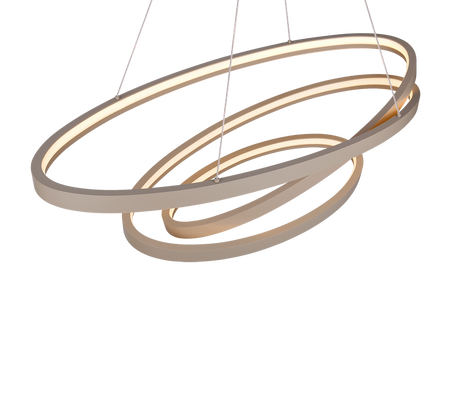 Lámpara de techo colgante Trio Ciola LED gris pardo 2000-4000K regulable 150cm 1