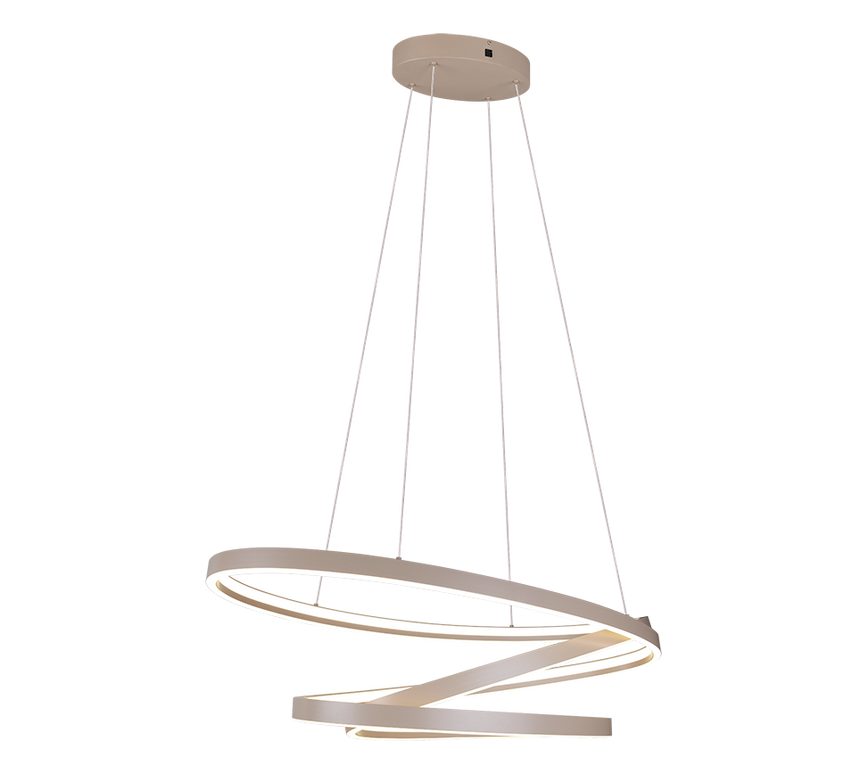 Lámpara de techo colgante Trio Ciola LED gris pardo 2000-4000K regulable 150cm 1