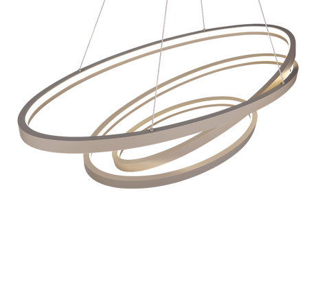 Lámpara de techo colgante Trio Ciola LED gris pardo 2000-4000K regulable 150cm 1