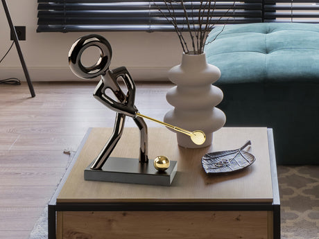 Figura decorativa Schuller Golf negro y dorado 29cm 381970